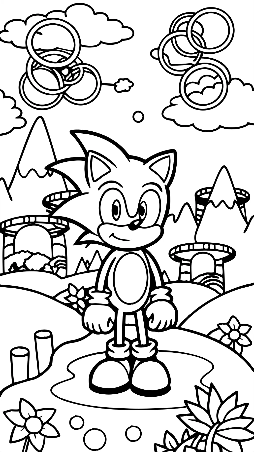 Sonic Hedgehog Pages para colorear